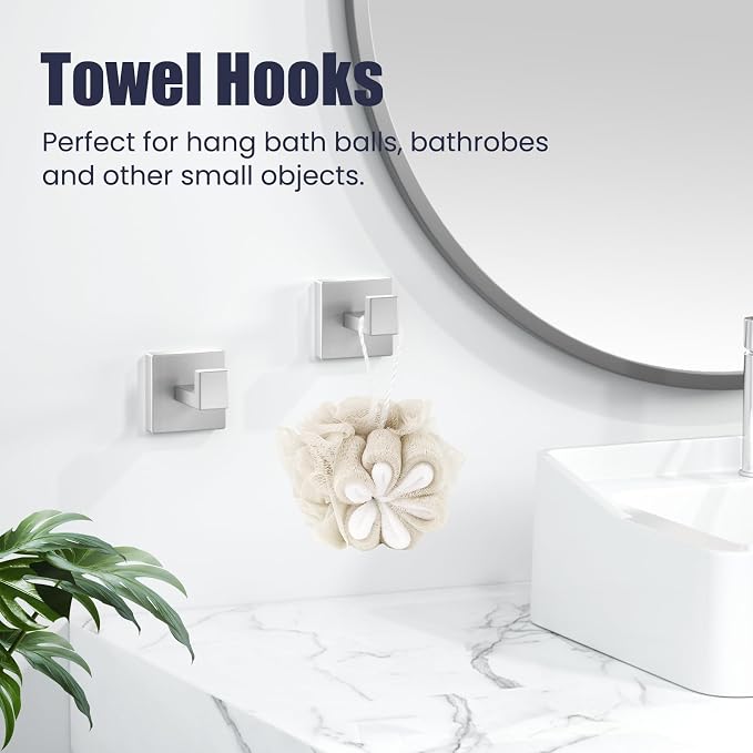 Bathroom Hardware Accessories Set: 7-Pieces Bath Towel Bar Set, Towel Racks - Image 7