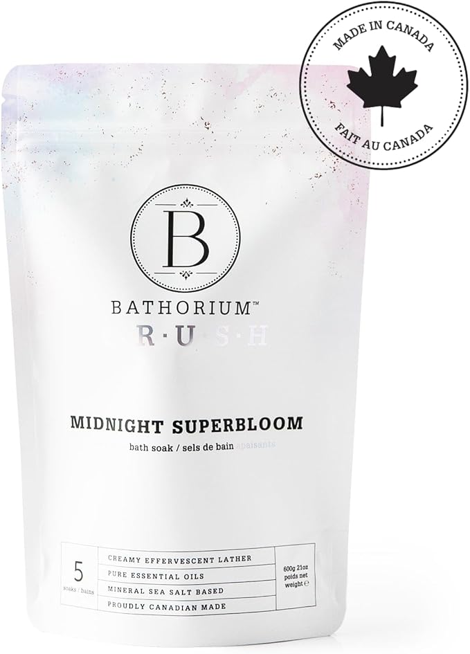Bathorium Midnight Superbloom Crush, Wildflower Bath Soak, Butterfly Pea Flower - Image 2