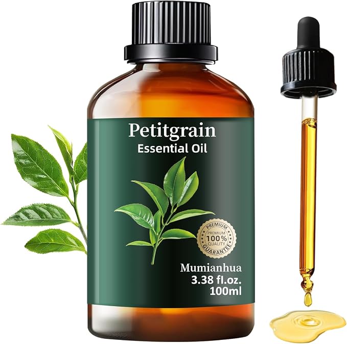 Pure Petitgrain Essential Oil for Bedtime Serenity, Evening Relaxation & Pillow by Mumianhua