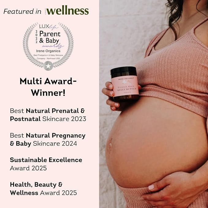 Irene Organics Belly Bundle – 5 Piece Pregnancy Skincare Gift Set - Image 8