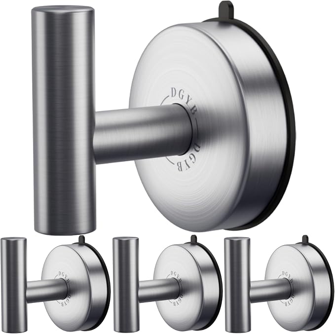 DGYB Large Suction Cup Hooks for Shower Set of 4 by DGYB