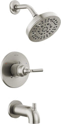 Delta Faucet Saylor 14 Series Brushed Nickel Tub and Shower Faucet Combo by DeltaFaucet