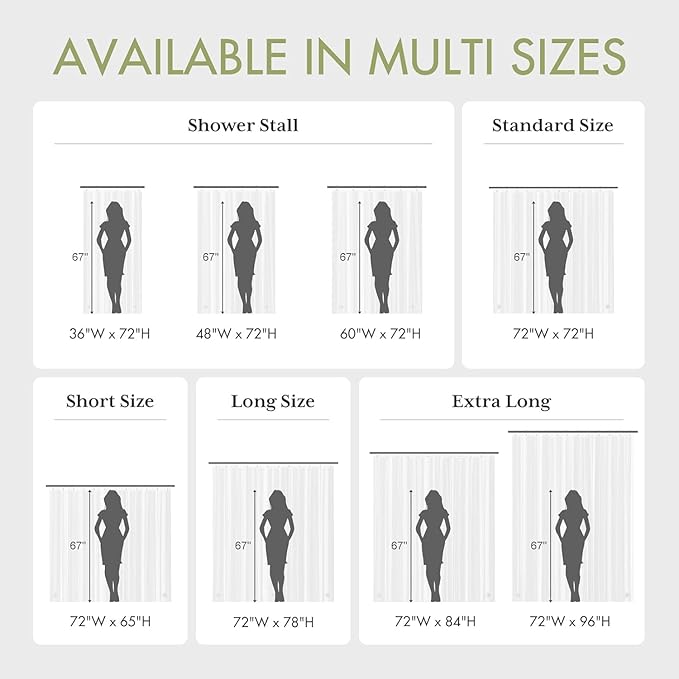 AmazerBath Long Shower Curtain Liner - Image 7