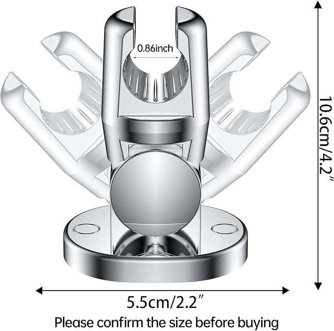 Shower Head Holder Wall Mounted, Screw Mounted Shower Spray Holder, Adjustable - Image 4