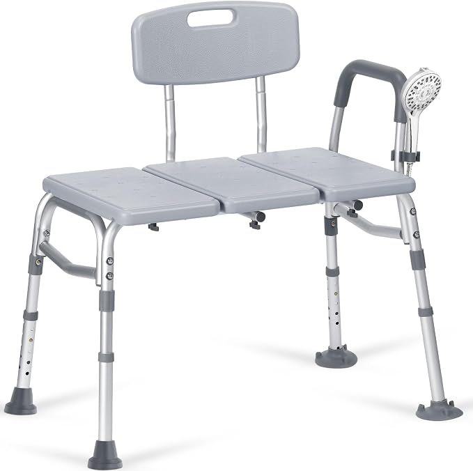 Tub Transfer Bench for Bathtub, 500lb Heavy Duty Shower Chair by TABEKEHealthCare