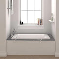 Fine Fixtures Drop In White Soaking Bathtub, Fiberglass Acrylic Material by Fine+Fixtures