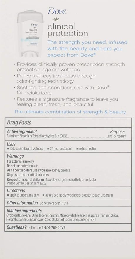 Dove Clinical Protection Antiperspirant/Deodorant, Original Clean, 1.7 Ounce - Image 3