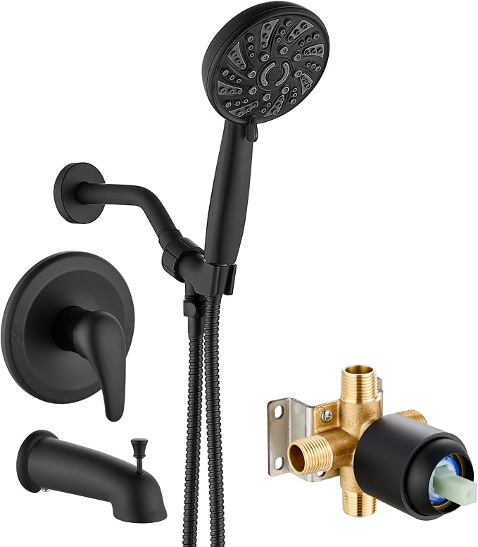 gotonovo Bathroom Shower Head Kit High Pressure Combo System Shower Faucet 6 by HOME