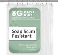 54x78 Inch Stall Shower Curtain/Liner 8G Heavy Duty Clear PEVA, 3 Bottom Magnets by BarossaDesign