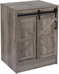 24 Inch Barn Door Bathroom Vanity, Farmhouse Style Standing Cabinet Without Sink by Solidee