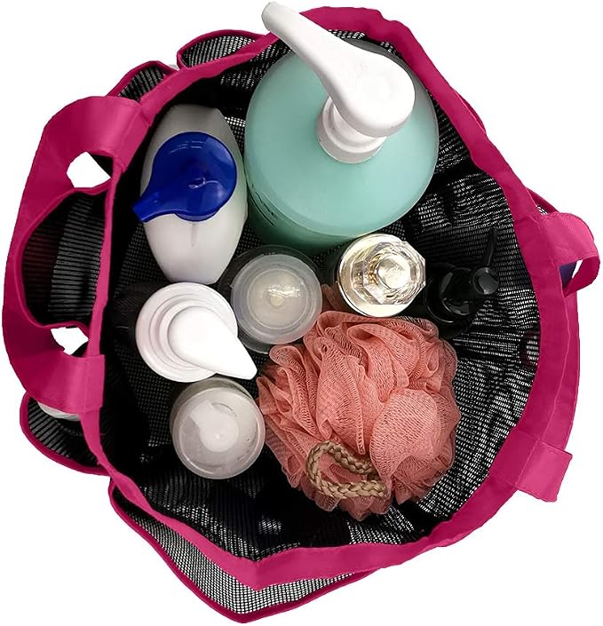 SPINFOX 2 Pack Mesh Shower Caddy, Quick Dry Shower Tote Bag Hanging Toiletry - Image 5
