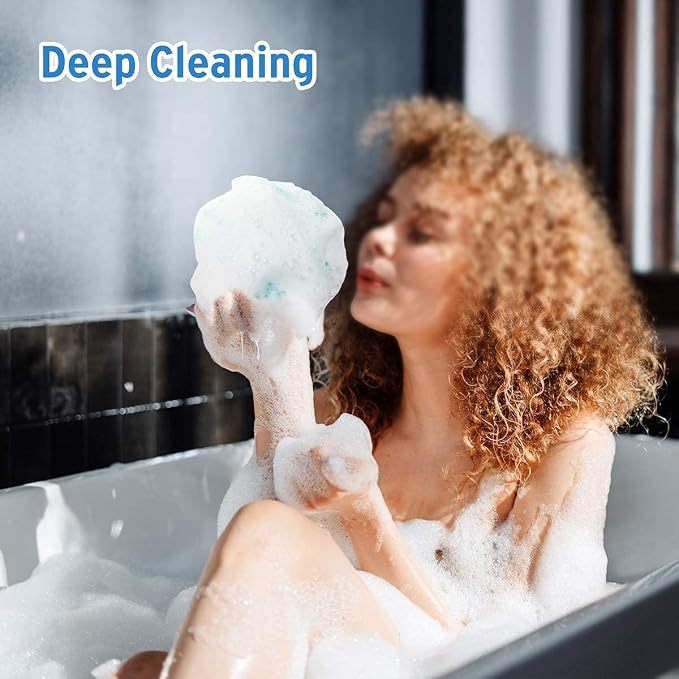 Bath Shower Loofah Sponge 60g Bath Mesh Pouf Shower Ball Body Scrubber - Image 7