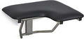 32" x 22.5" Black Padded Cushion Wall Mount Folding Left-Handed Transfer Bench by Seachrome
