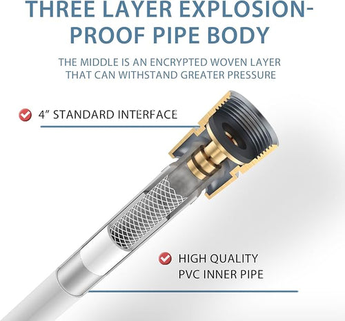 119 Inches Long Shower Hose Rv Shower Hose Extra Long Explosion Proof Anti - Image 2