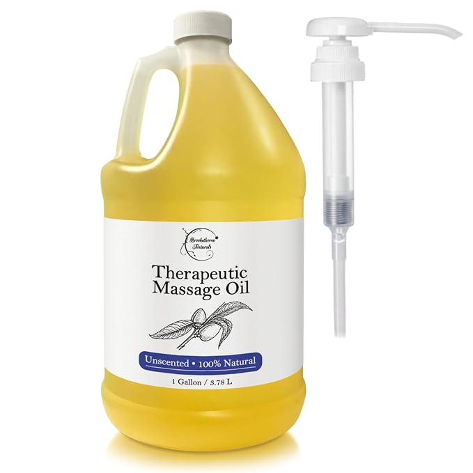 Unscented Massage Oil for Massage Therapy | 100% Natural Body Oil | Premium by BrookethorneNaturals