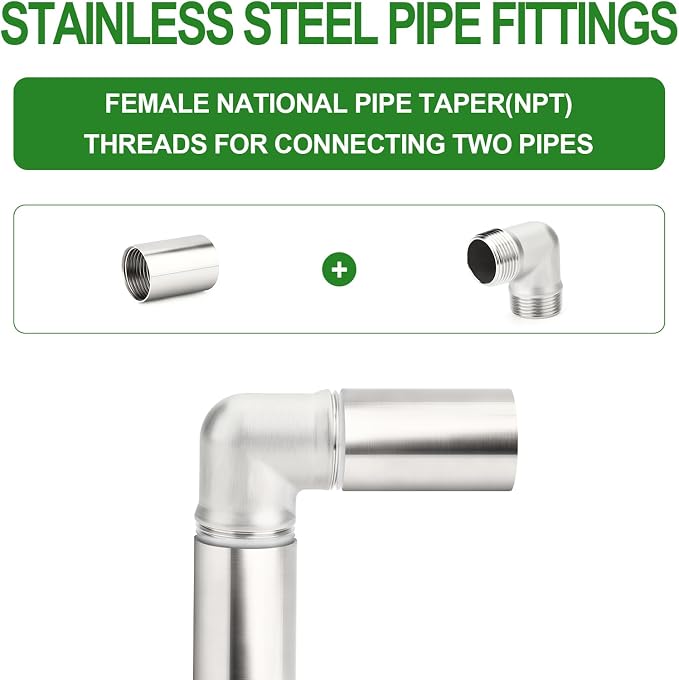 TAISHER 1PCS Stainless Steel Pipe Fittings, 1-1/4" NPT Female x 1-1/4" NPT - Image 6
