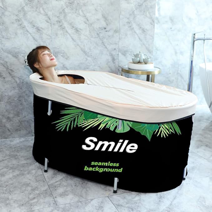 BDL Portable Bathtub for Adult 47" Large Foldable Soaking Bath Tub for Shower - Image 2