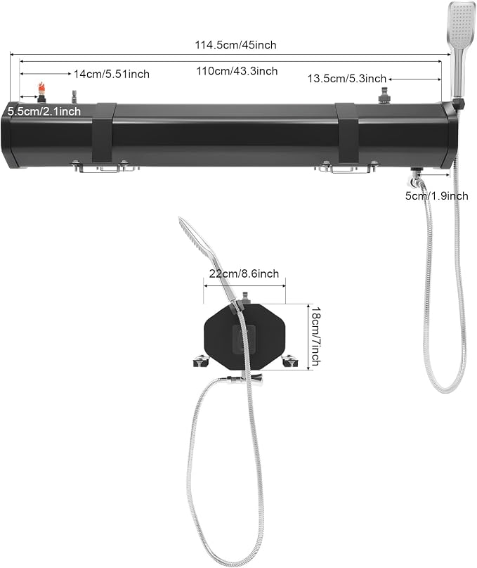 Pressurized Water Tank Portable Roof Rack Water Tank Over-Landing Pressurized - Image 8