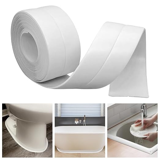 Caulk Tape Bath & Kitchen Self Adhesive Caulking Tape Waterproof, Toilet Caulk by RHRVBSS