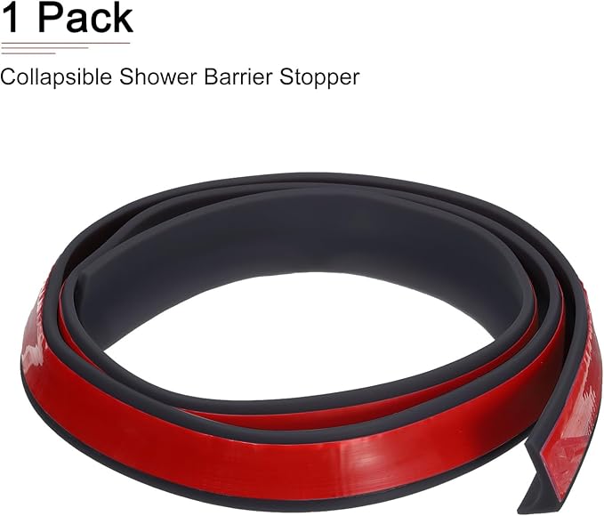 39"x0.8"x0.5" Collapsible Shower Barrier Stopper - Image 6