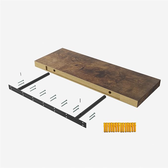 Floating Shelf, 36 in W x 12.75 in D x 2 in H Wooden Floating Wall Shelf - Image 7