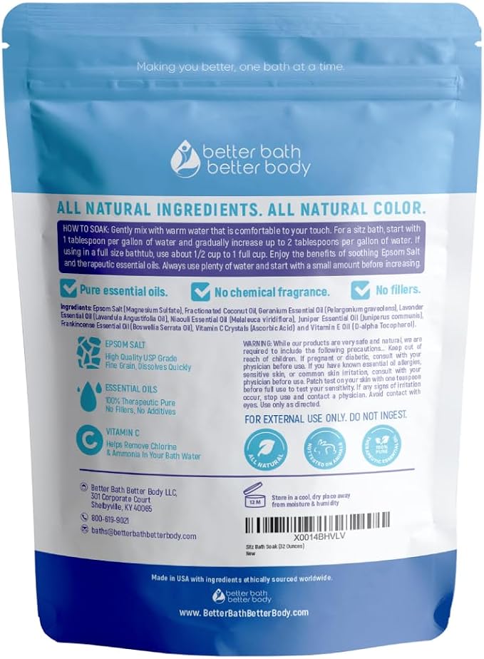 Sitz Bath Soak 2-Lbs Sitz Salt Epsom Salt Hemorrhoid Soothing - Image 6