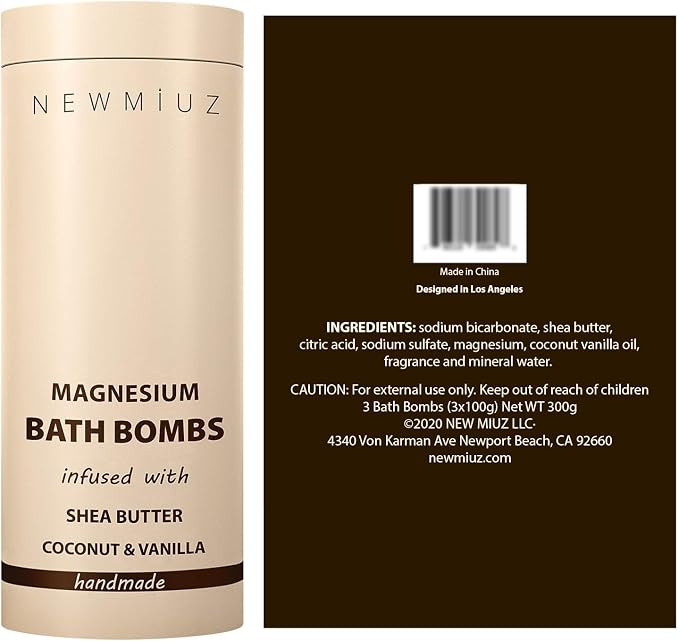 Magnesium Bath Bombs Post Workout Recovery Sore Muscles Tension Epsom Salt Bath - Image 8