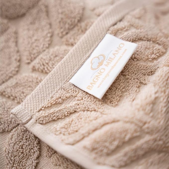 BAGNO MILANO Turkish Cotton Ultra-Soft Plush Absorbent Quick Dry Bathroom Towel - Image 4