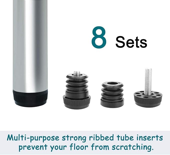 uxcell Leveling Feet 1" 25mm OD Round Insert Furniture Adjustable Leveler 8 Sets - Image 7