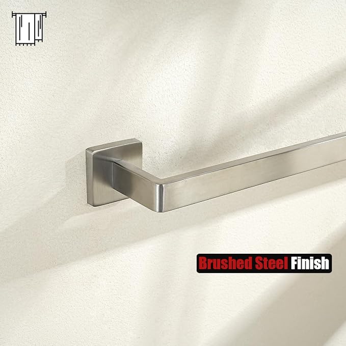 JQK Brushed Towel Bar, Rounded Edges 32.36 Inch Towel Rack, 304 Stainless Steel - Image 4