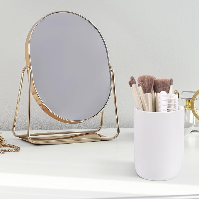 BosilunLife Ceramic Toothbrush Holder - 12Oz Bathroom Toothbrush Holder White - Image 5