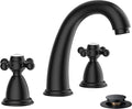 FORIOUS Bathroom Sink Faucet 8 Inch, Matte Black Bathroom Faucet 3 Hole by FORIOUS