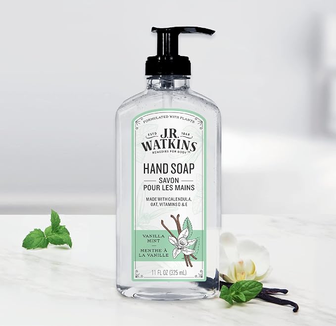 J.R. Watkins Gel Hand Soap, 3 Pack of 11 Fl Oz, Vanilla Mint - Image 5