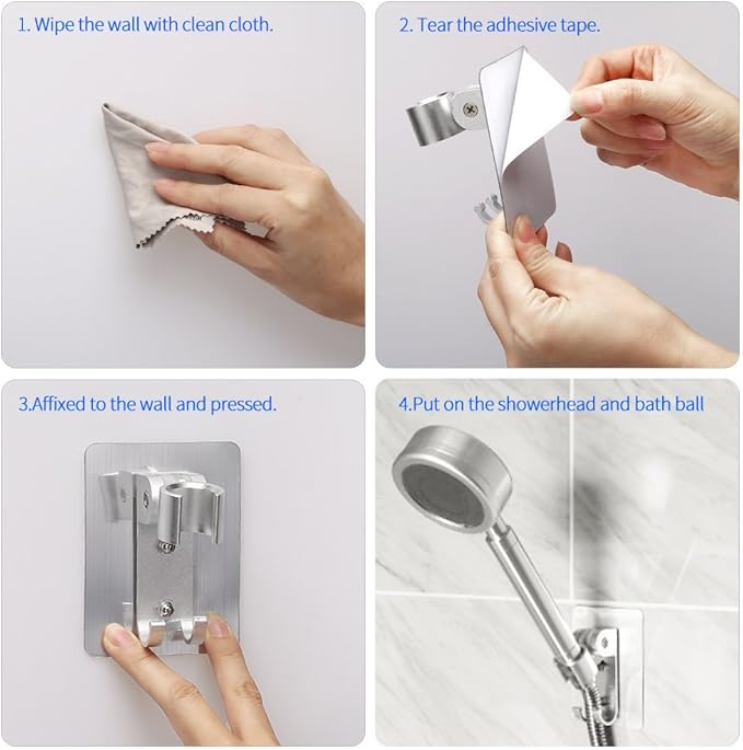 Strong Adhesive Shower Head Holder CACASO Adjustable Shower Wand Holder - Image 6