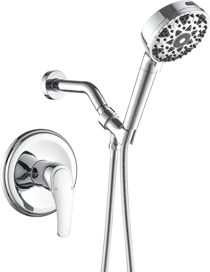 Shower Faucet Set with 7 Functions Handheld Shower Head Filter Shower Combo Set by SHAMANDA