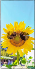 Vibrant Sunflower Beach Towel 36"x72" Quick-Dry Soft Microfiber by Rstick