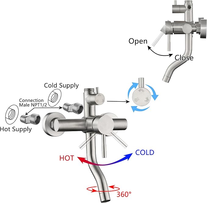 Shower Faucet - Shower Faucets Sets Complete, Shower System - Outdoor Shower - Image 5