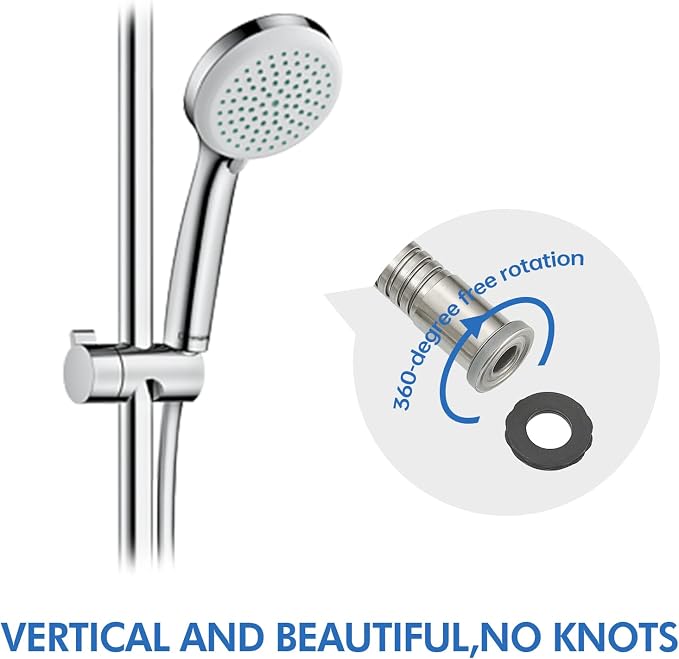 RUMOSE 98 inches Shower Hose Shower Head Extension Hose Extra Long Stainless - Image 3