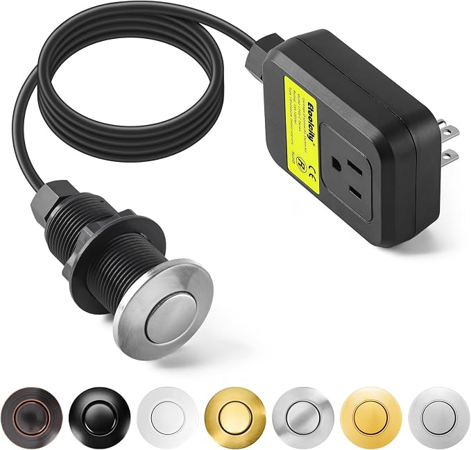 Garbage Disposal Air Switch Kit Sink Top Waste Disposal Long Stainless Steel by Etoolcity