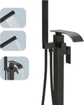 BESy Freestanding Tub Faucet Oil Rubbed Bronze Floor Mounted Tub Filler Faucet by BESy