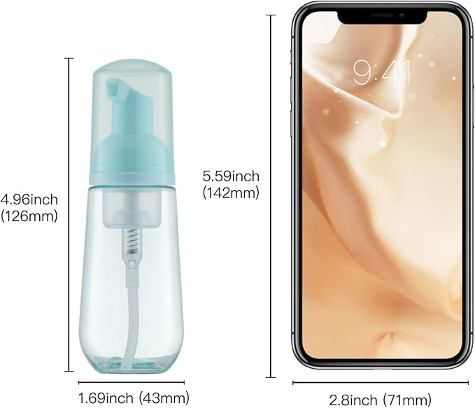 Tekson Soap Foam Bottle, Empty Travel Foaming Lash Shampoo - Image 5