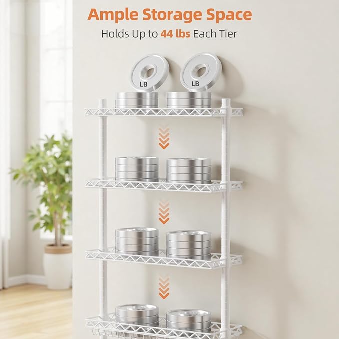 EAGMAK Over The Toilet Storage Rack, 4-Tier Bathroom Organizer - Image 5