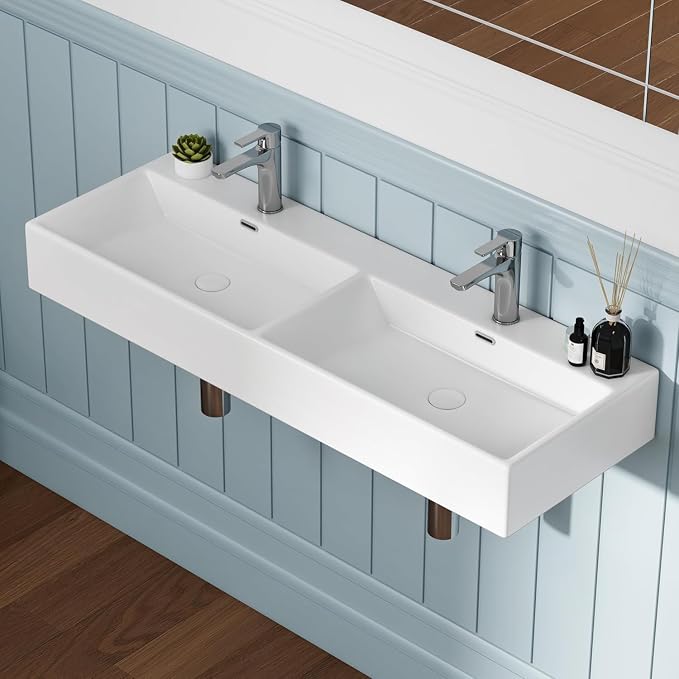 Eridanus Bathroom Vessel Sinks 48" x 16.5", Premium Wall Mount Bathroom Vanity - Image 9