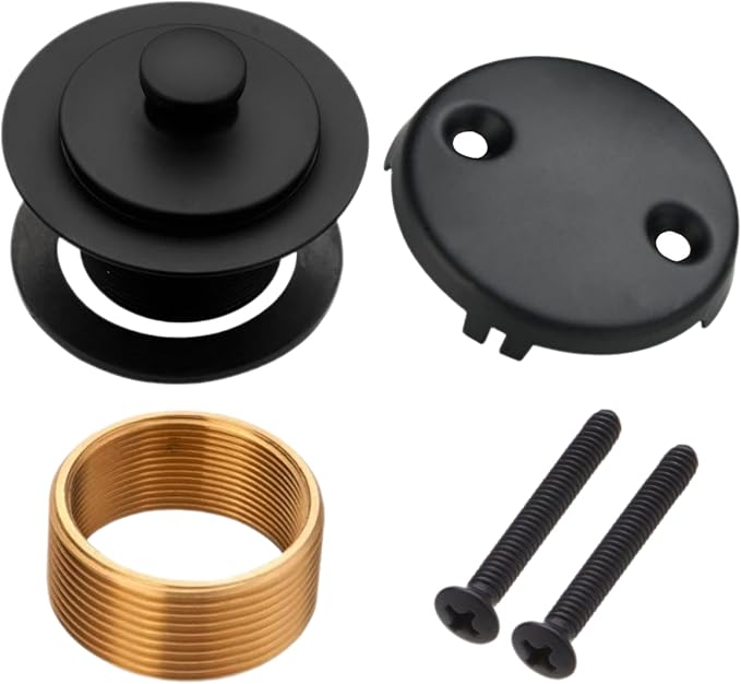 Matte Black Bathtub Drain, Lift and Turn Twist Tub Drain Trim Kit by Unknown