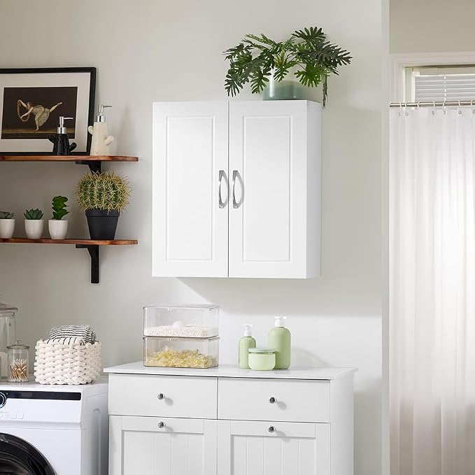 SoBuy Narrow Bathroom Wall Cabinet, Over The Toilet Storage Cabinet, Bathroom - Image 2