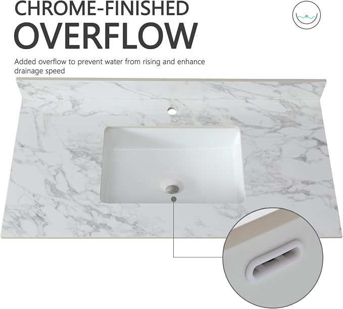 Montary 43"x 22" Bathroom Vanity Top - Image 4