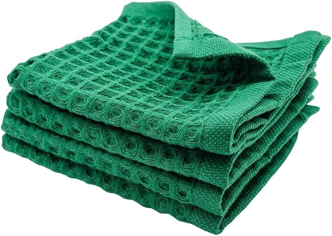 sea me at home Waffle Washcloths Set, 100% Turkish Cotton by seameathome