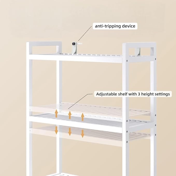 Gizoon 3 Tier Over The Toilet Storage Cabinet, Bamboo Bathroom Over Toilet - Image 5
