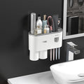 No-Drill Wall Mounted Toothbrush Holder, Bathroom Shelf, by Celsitudo