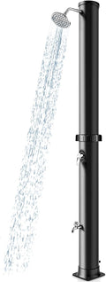 Goplus 10 Gallon Solar Heated Outdoor Shower, 7.2 FT Freestanding Outside Shower by Goplus